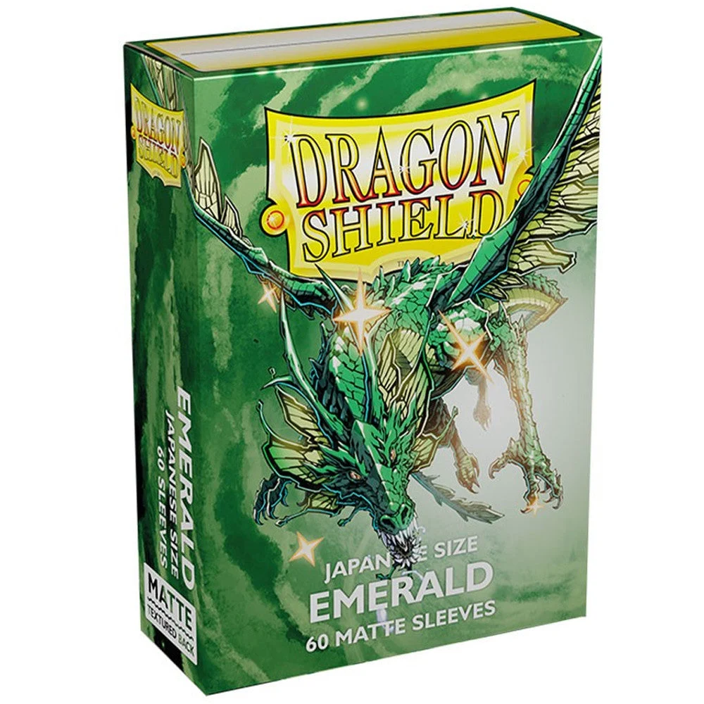 10 Packs Dragon Shield Matte Mini Japanese Emerald 60 ct Card Sleeves Display Case