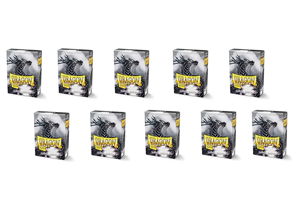 10 Packs Dragon Shield Matte Mini Japanese Slate 60 ct Card Sleeves Display Case
