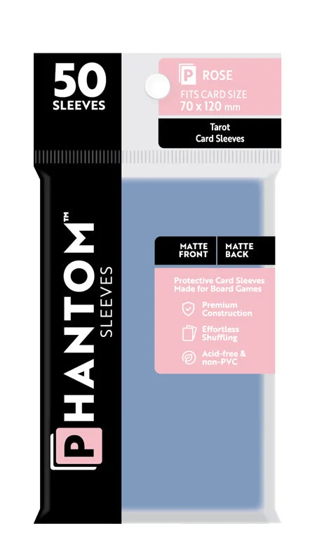 2 Packs Phantom Sleeves: "Rose Size" (70mm x 70mm) - Matte Matte (50) (Compatible with: Standard Square) Individual Pack