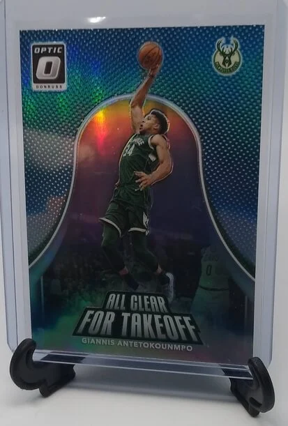 2019-20 Donruss Optic Giannis Antetokounmpo All Clear for Takeoff Basketball Card