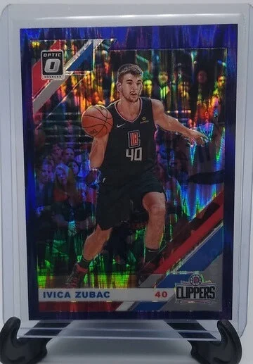 2019-20 Donruss Optic Ivica Zubac Purple Shock Refractor Basketball Card