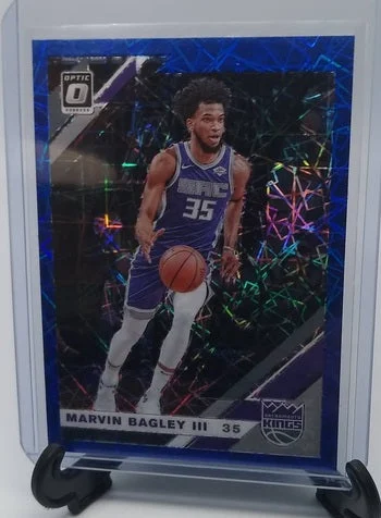 2019-20 Donruss Optic Marvin Bagley III Blue Velocity Refractor Basketball Card_1a