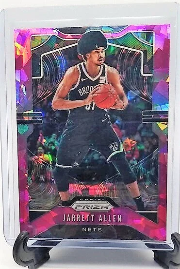 2019-20 Panini Prizm Basketball Jarrett Allen Pink Cracked Ice Refractor Basketball Card