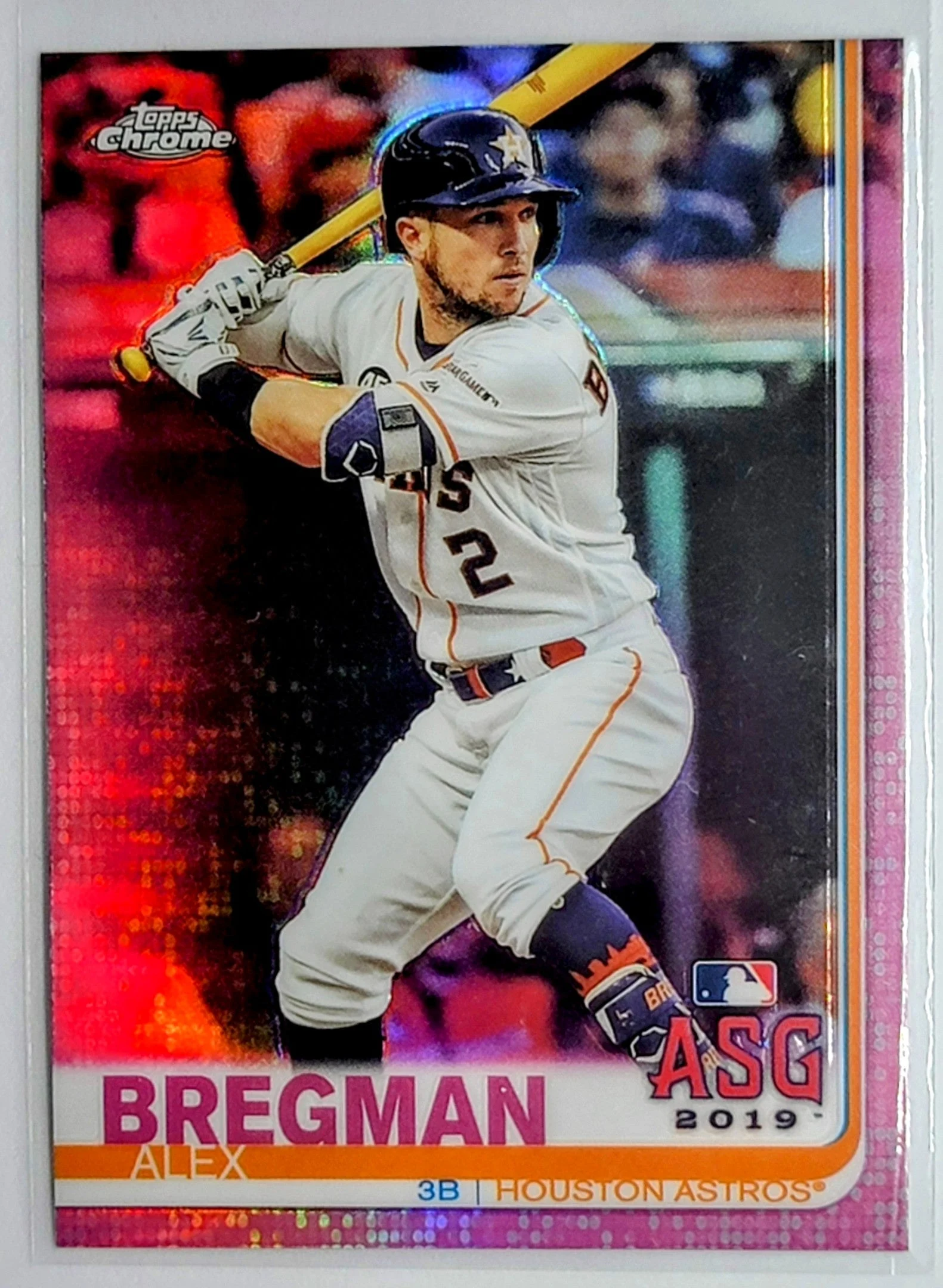 2019 Topps Chrome Update Edition Alex Bregman All-Star Game Pink Refractor Houston Astros Baseball Card TH1CB