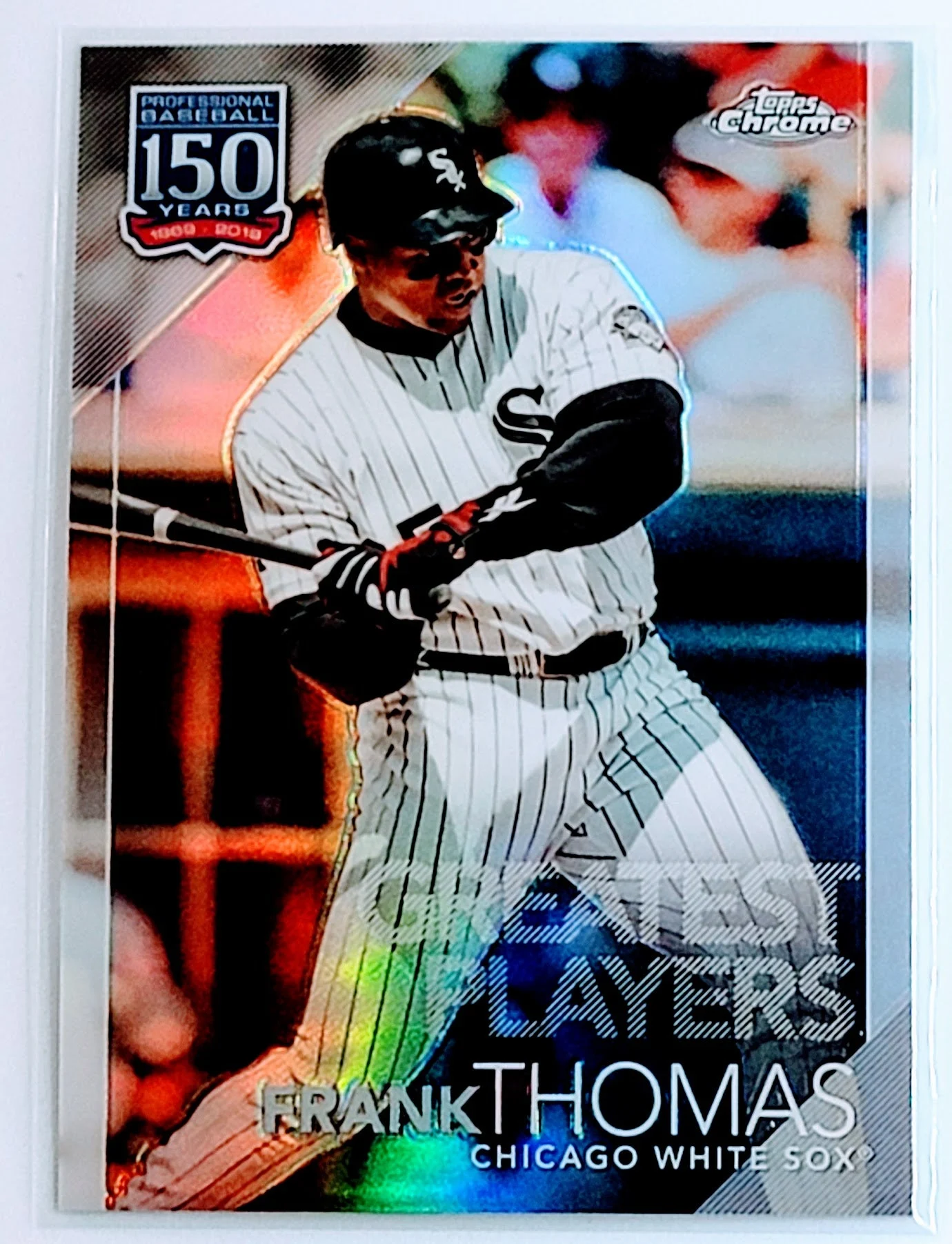 2019 Topps Chrome Update Edition Frank Thomas 150 Years of Professional Baseball Refractor Chicago White Sox Baseball CardTH1C4