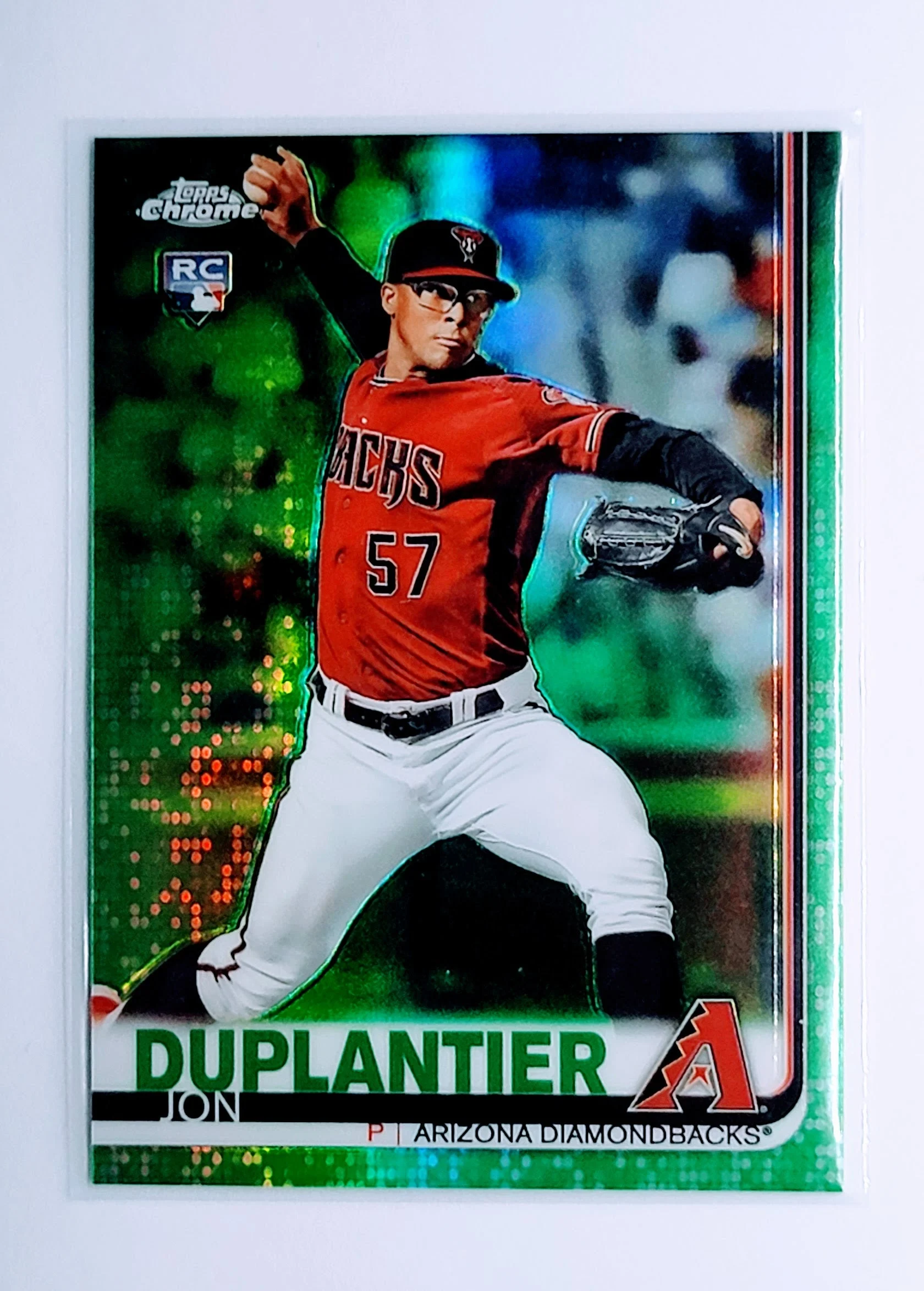 2019 Topps Chrome Update Edition Jon Duplantier Rookie Green Refractor #'d/99 Arizona Diamondbacks Baseball Card  TH1CB
