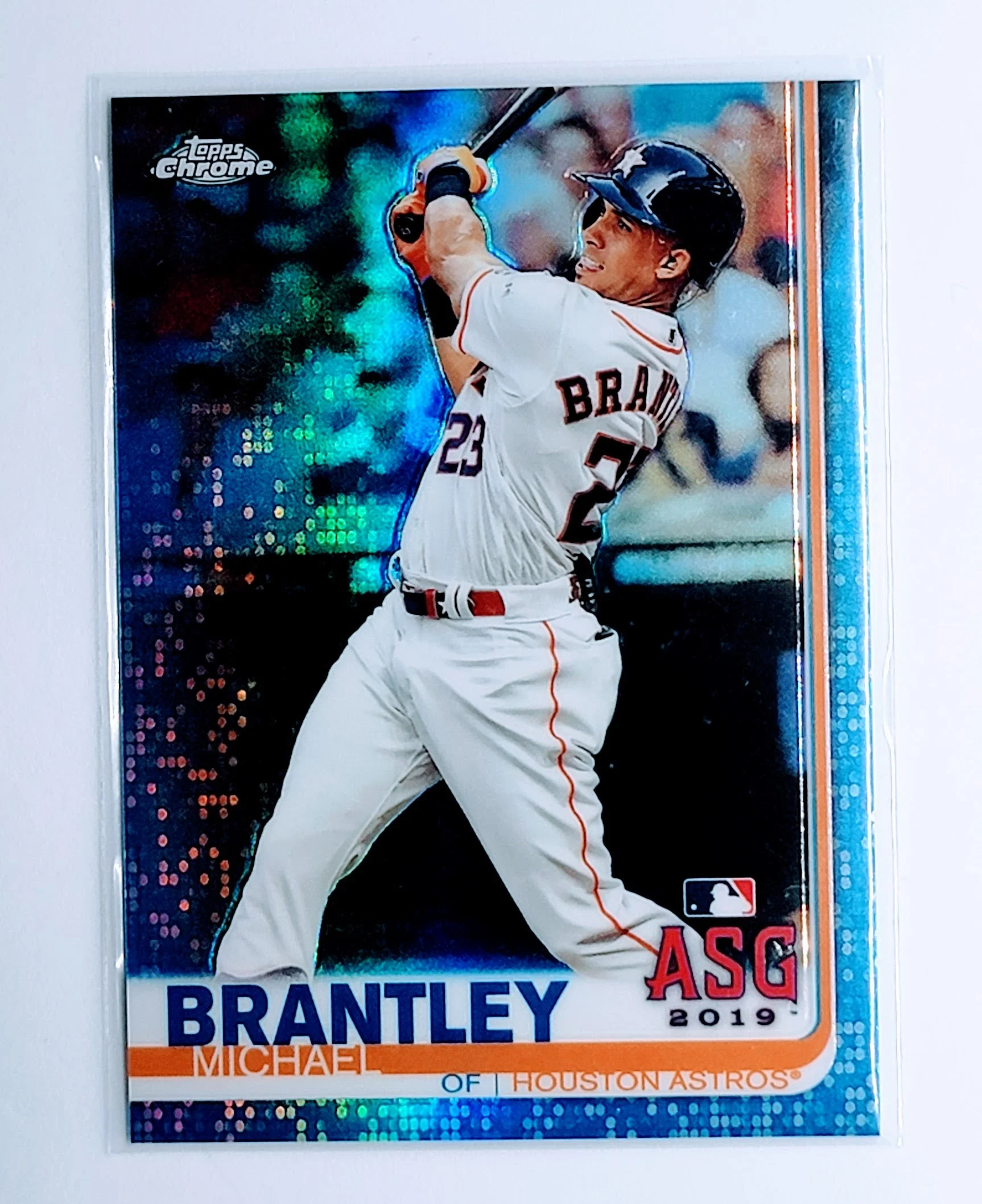 2019 Topps Chrome Update Edition Michael Brantley All-Star Game Blue Refractor #'d/150 Houston Astros Baseball Card  TH1CB