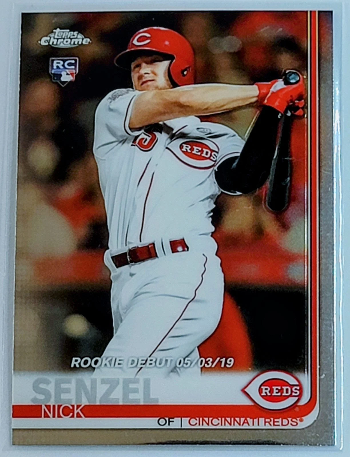 2019 Topps Chrome Update Edition Nick Senzel Rookie Baseball Card Cincinnati Reds TH1C4