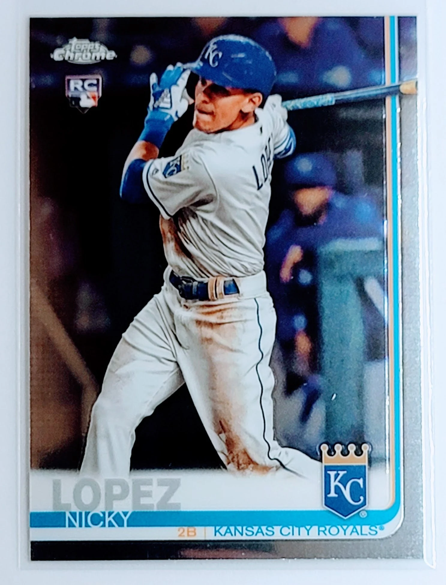 2019 Topps Chrome Update Edition Nicky Lopez Rookie Kansas City Royals Baseball Card TH1C4
