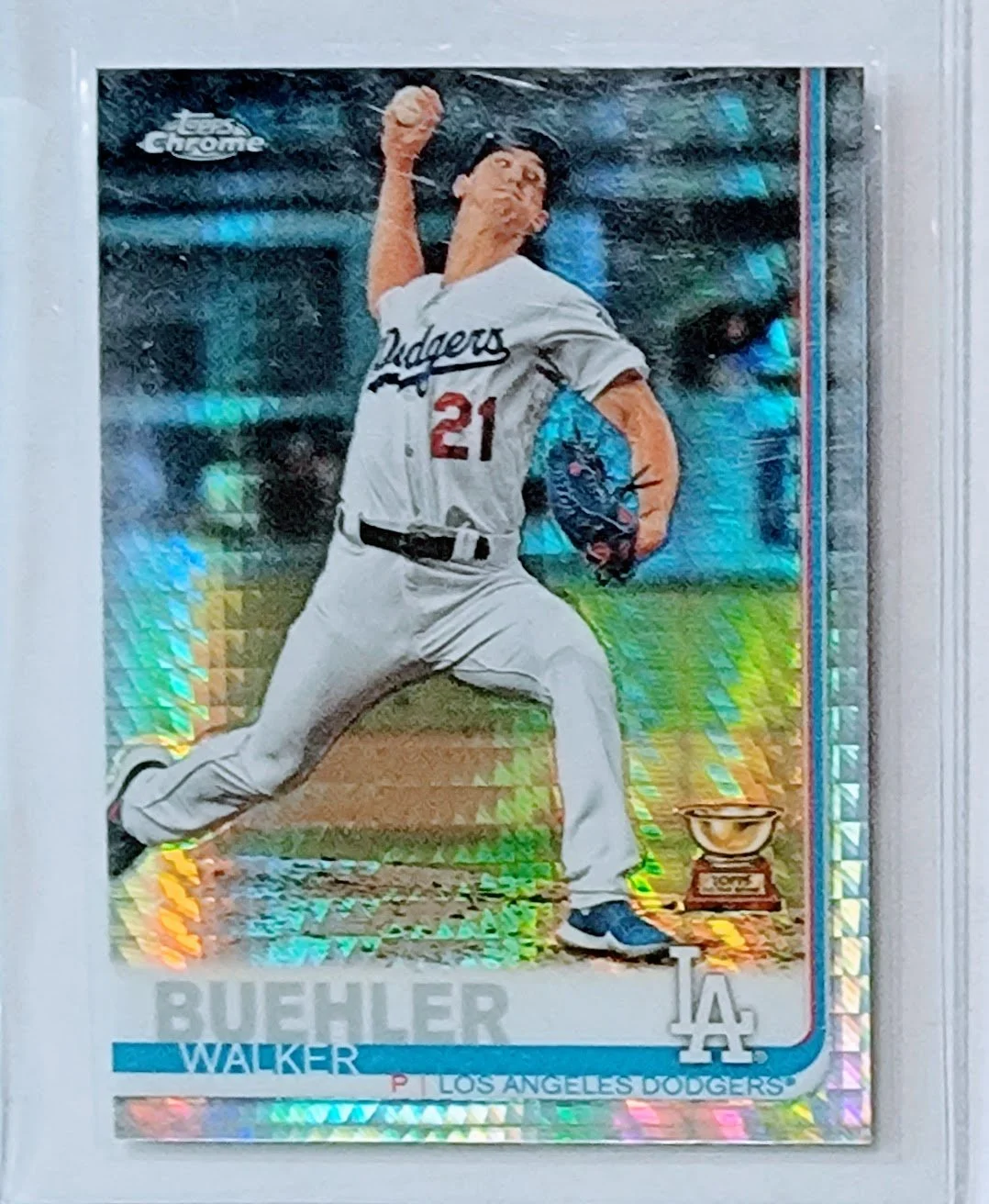 2019 Topps Chrome Walker Buehler All Star Rookie Prism Refractor Insert Baseball Card TPTV