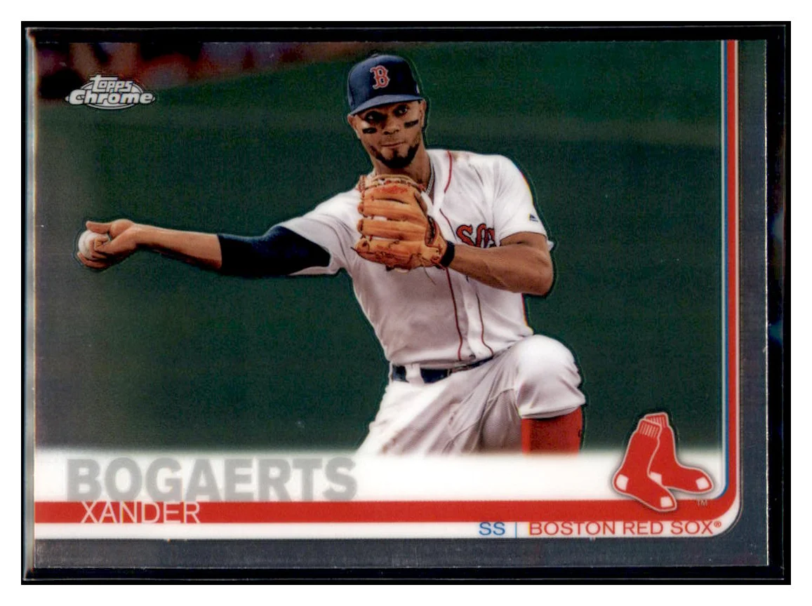 2019 Topps Chrome Xander Bogaerts Boston Red Sox Baseball CardCBT1C