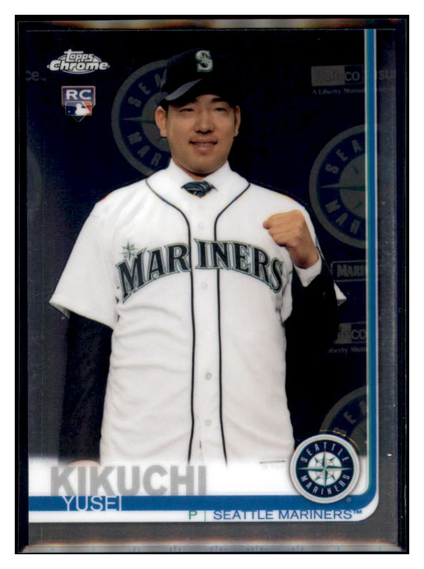 2019 Topps Chrome Yusei Kikuchi Sepia Refractor Baseball Card CBT1B