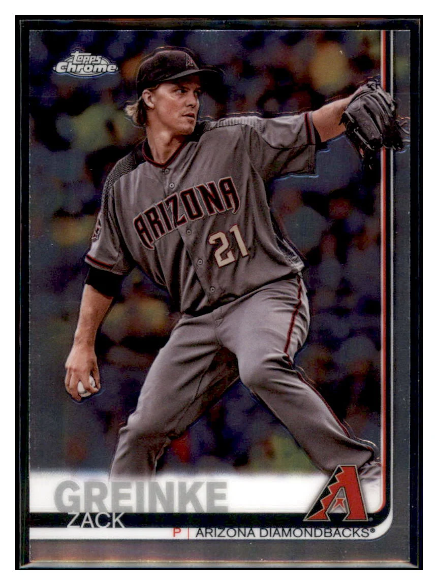 2019 Topps Chrome Zack Greinke Arizona Diamondbacks #23 Baseball Card CBT1A
