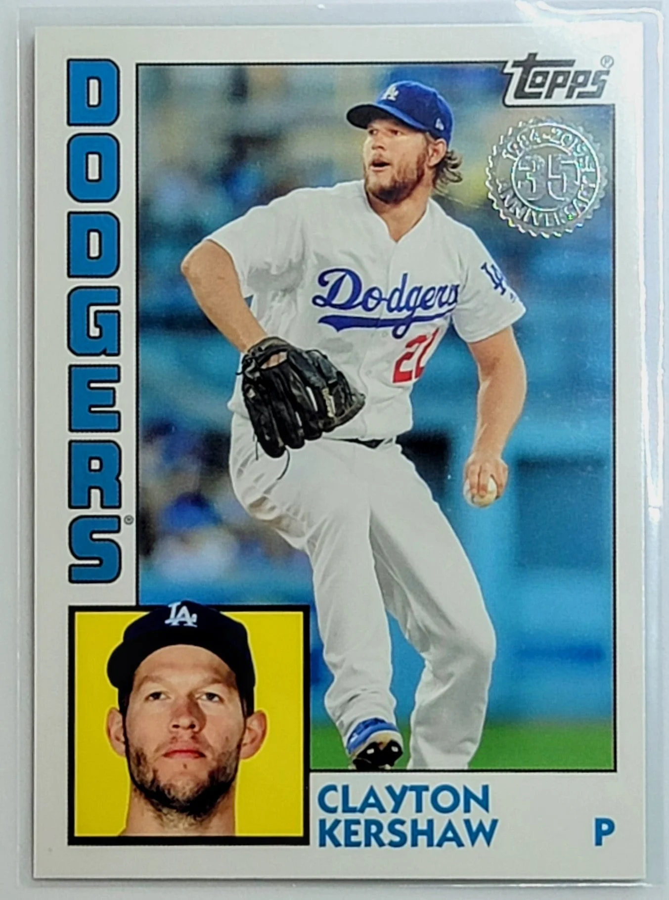 2019 Topps Clayton Kershaw 1984 Topps 35th Anniversary Los Angeles Dodgers Baseball Card TH1C4_1a