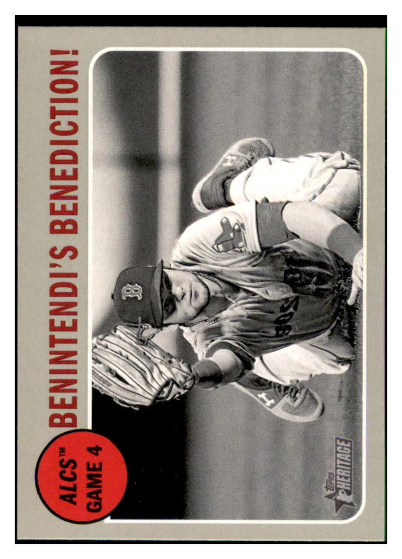 2019 Topps Heritage Benintendi's Benediction! PH BostonRed Sox Baseball Card TMH1A