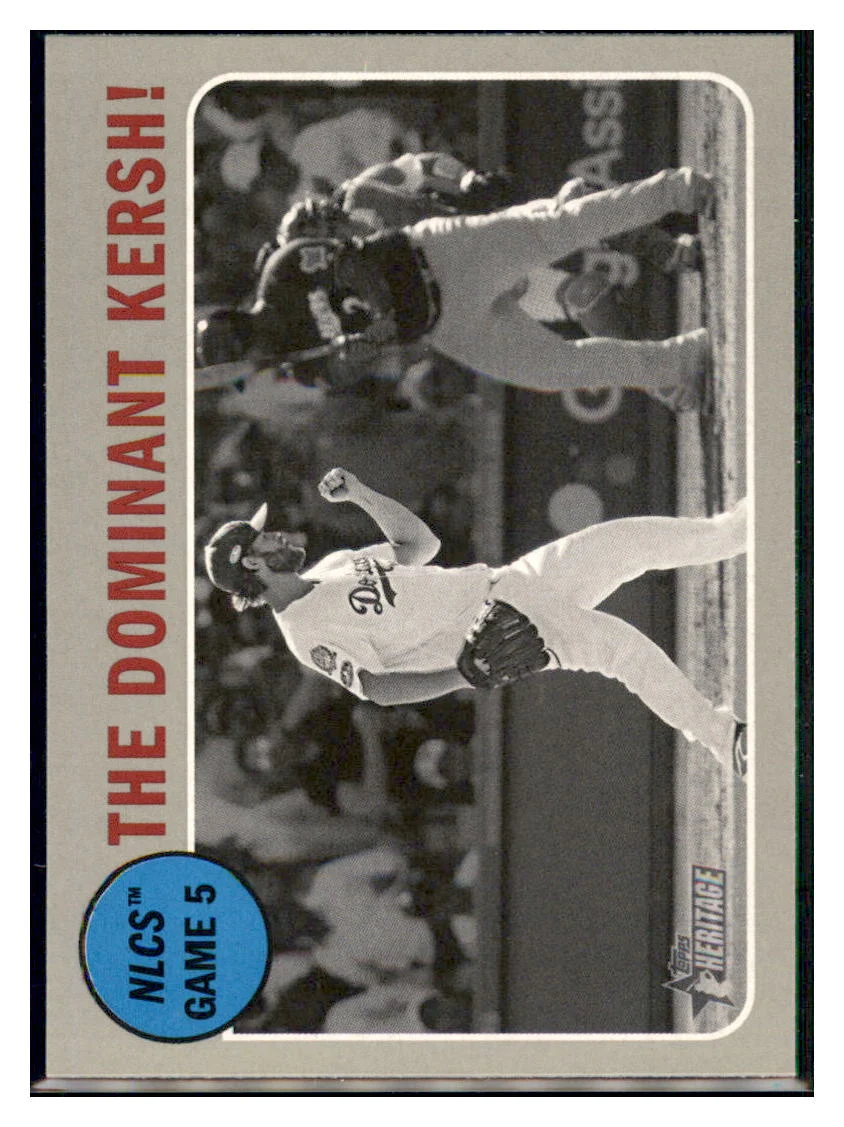 2019 Topps Heritage Dodgers Highlight - "The Dominant Kersh!" #197 Card TMH1C_1a