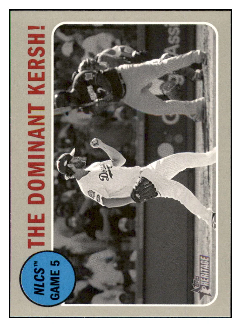 2019 Topps Heritage The Dominant Kersh! Los Angeles Dodgers #197 Baseball Card TMH1B