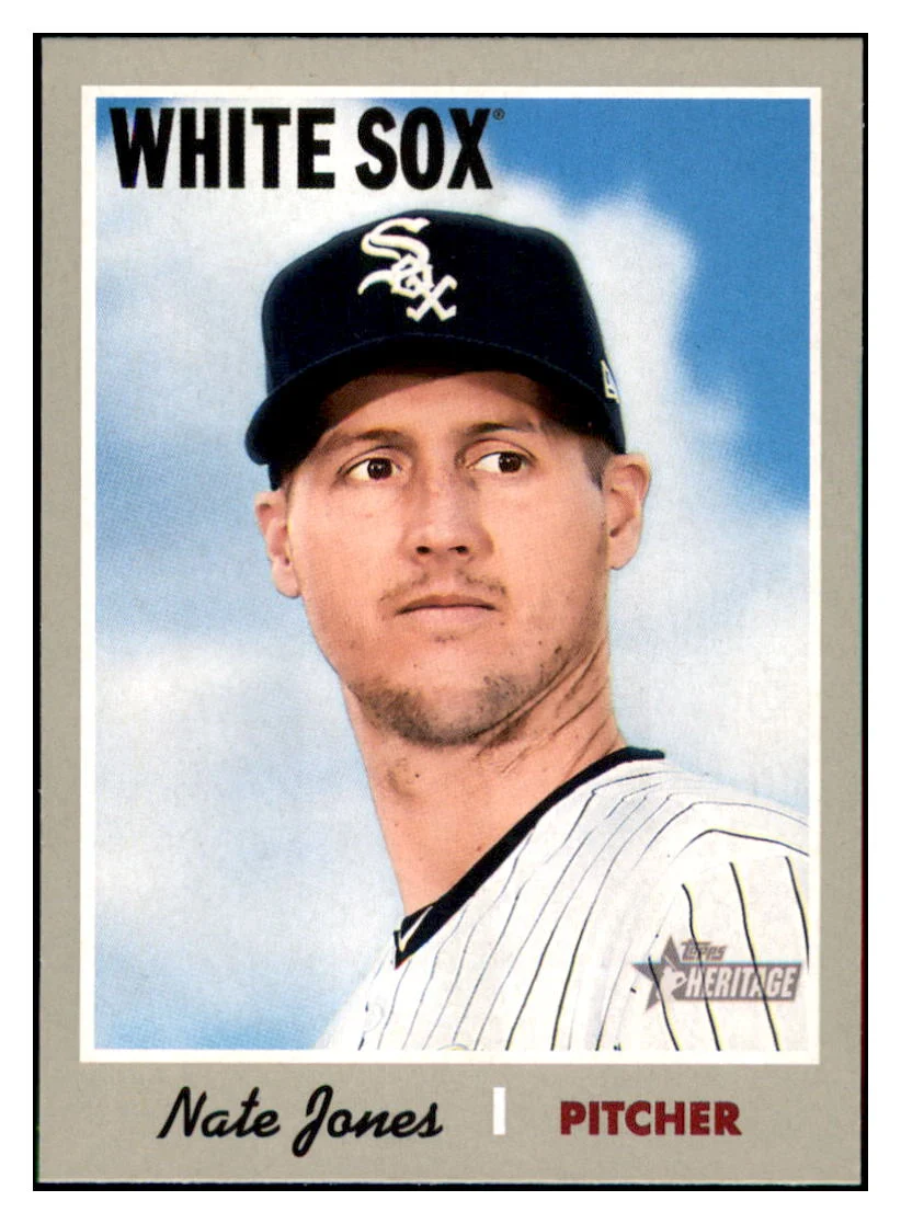 2019 Topps Heritage Nate Jones Chicago White Sox #146 Baseball Card TMH1B