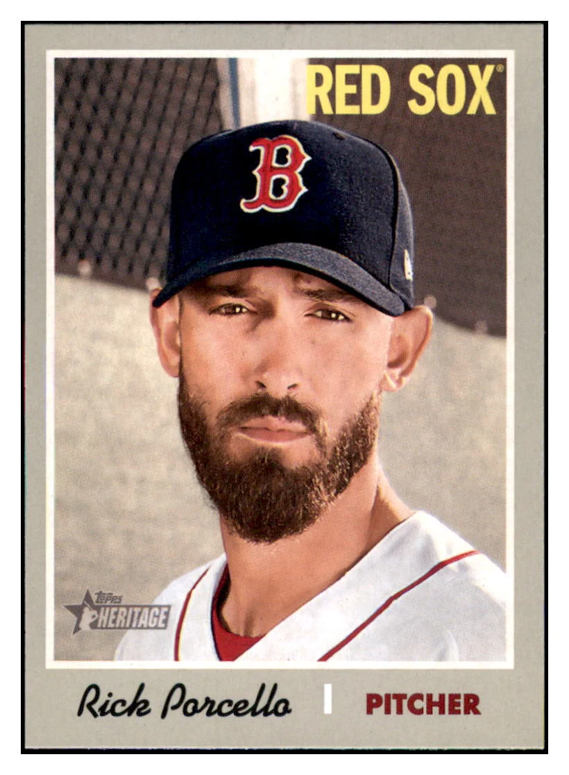 2019 Topps Heritage Rick Porcello Boston Red Sox Baseball CardTMH1A