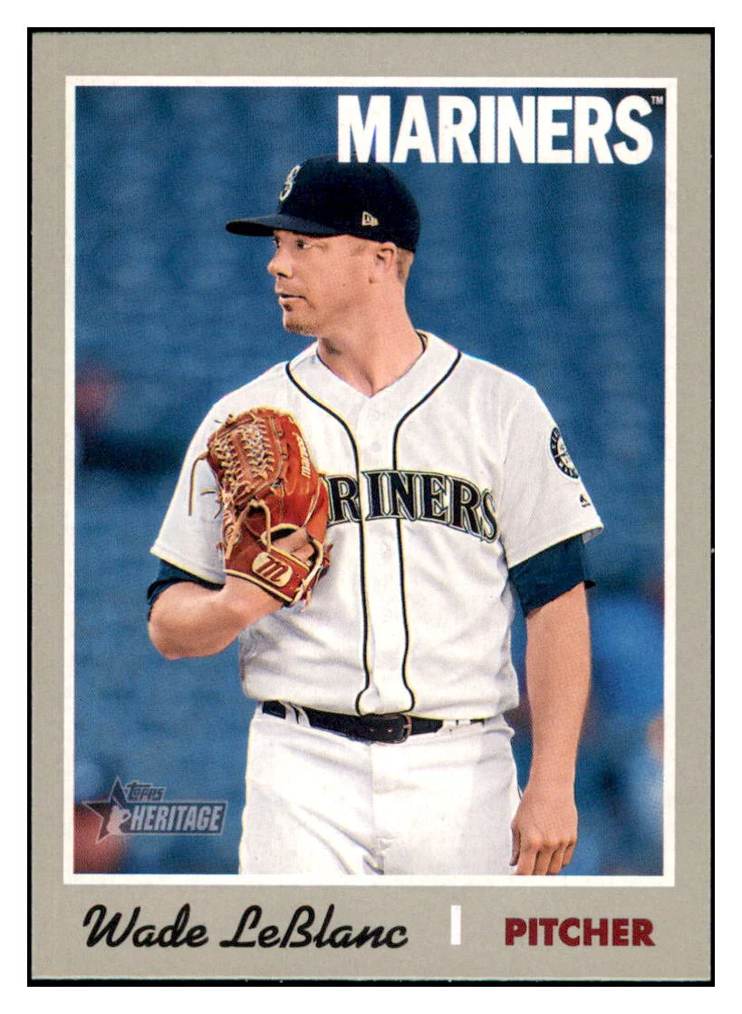 2019 Topps Heritage Series: Wade LeBlanc, Mariners #393 Baseball Card TMH1B