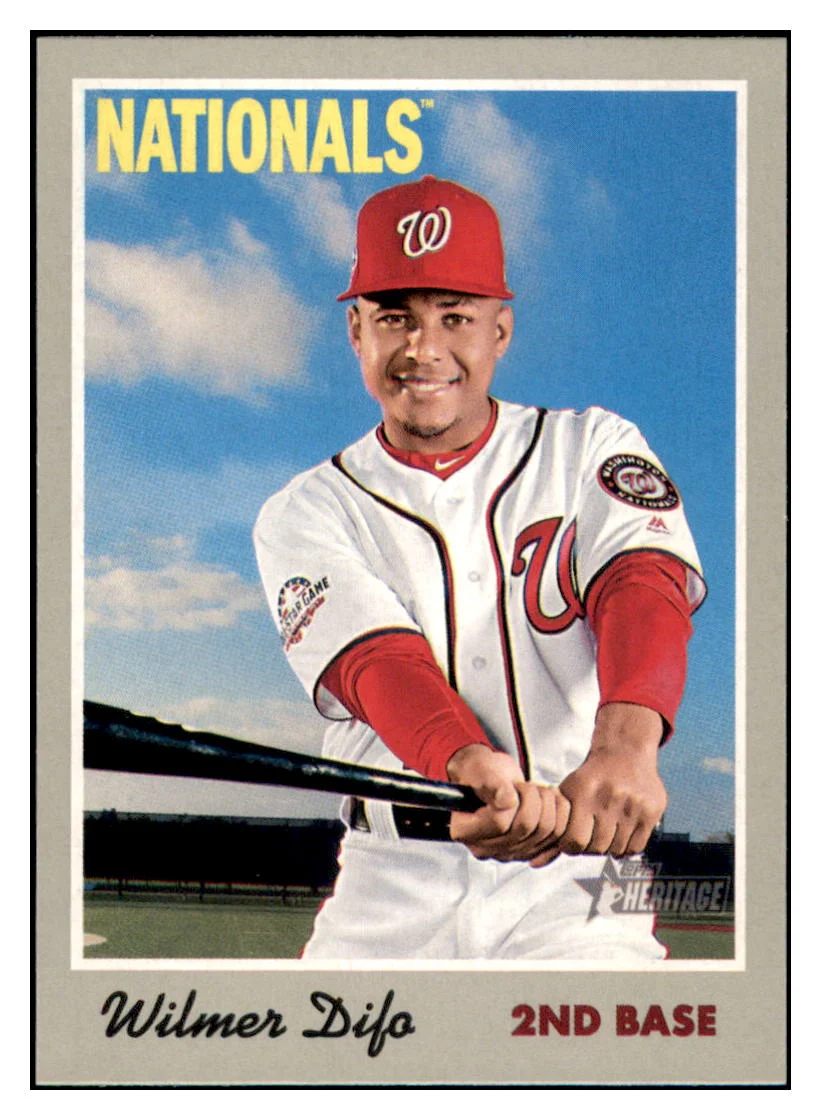 2019 Topps Heritage Series: Wilmer Difo, Nationals #84 Baseball Card TMH1A