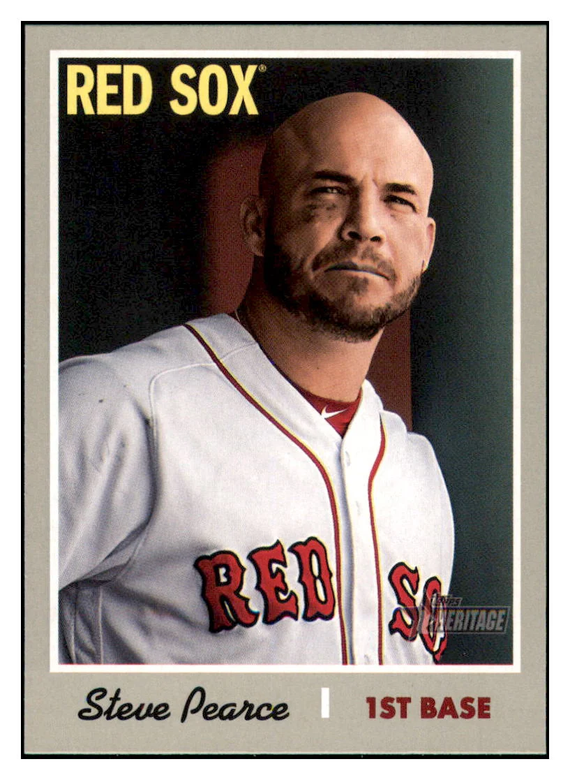 2019 Topps Heritage Steve Pearce Boston Red Sox #265 Baseball Card TMH1B