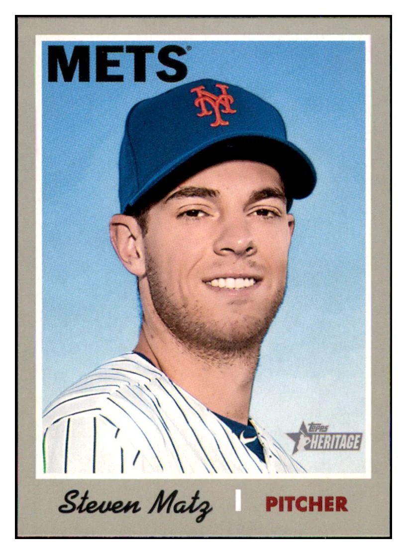 2019 Topps Heritage StevenMatz New York Mets Baseball CardTMH1A