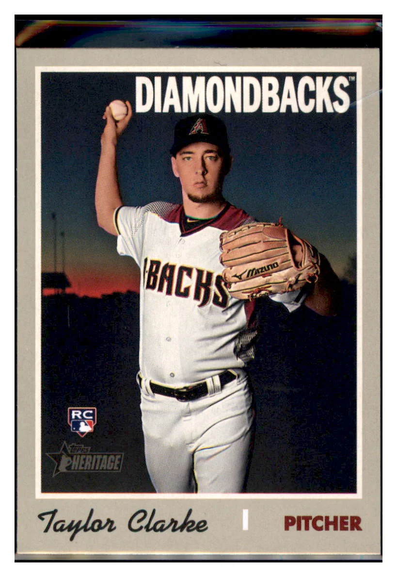 2019 Topps Heritage TaylorClarke RC Arizona DiamondbacksBaseball Card GMMGA