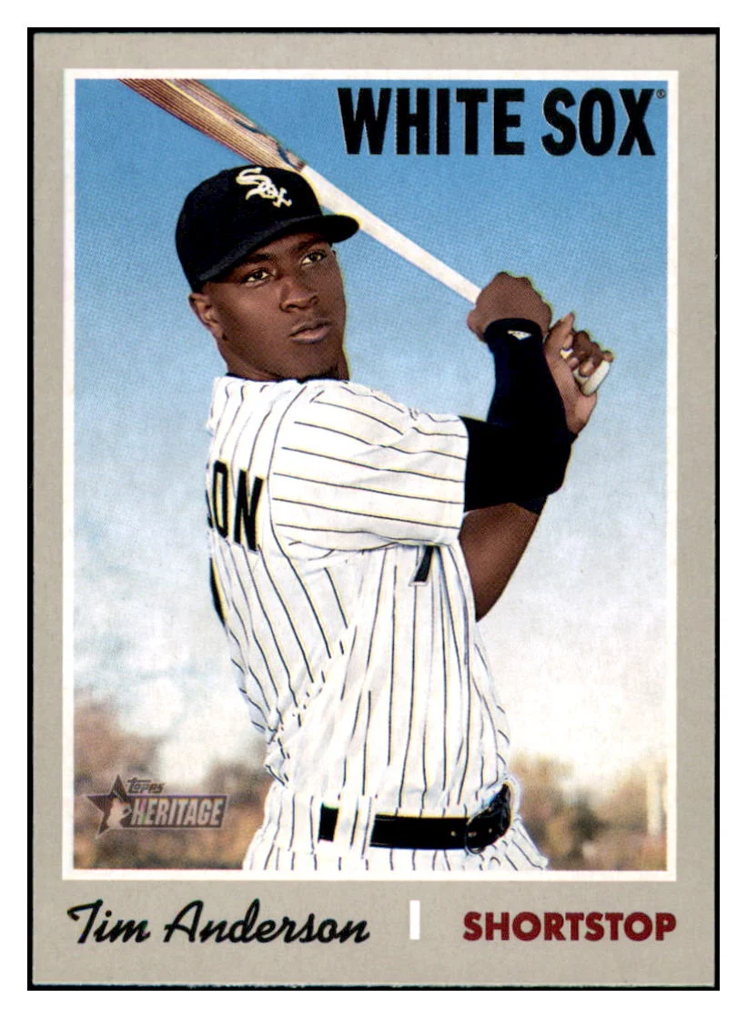2019 Topps Heritage TimAnderson Chicago White Sox BaseballCard TMH1A