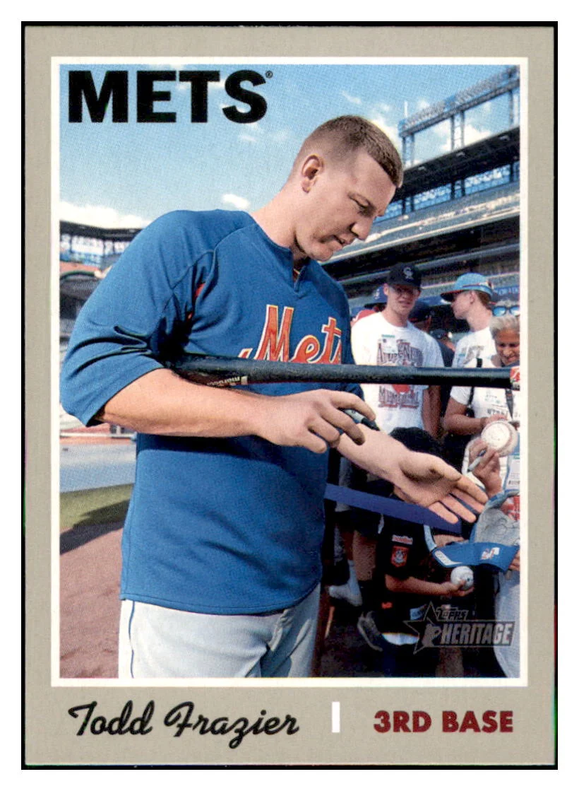 2019 Topps Heritage Todd Frazier New York Mets #214 Baseball Card TMH1C