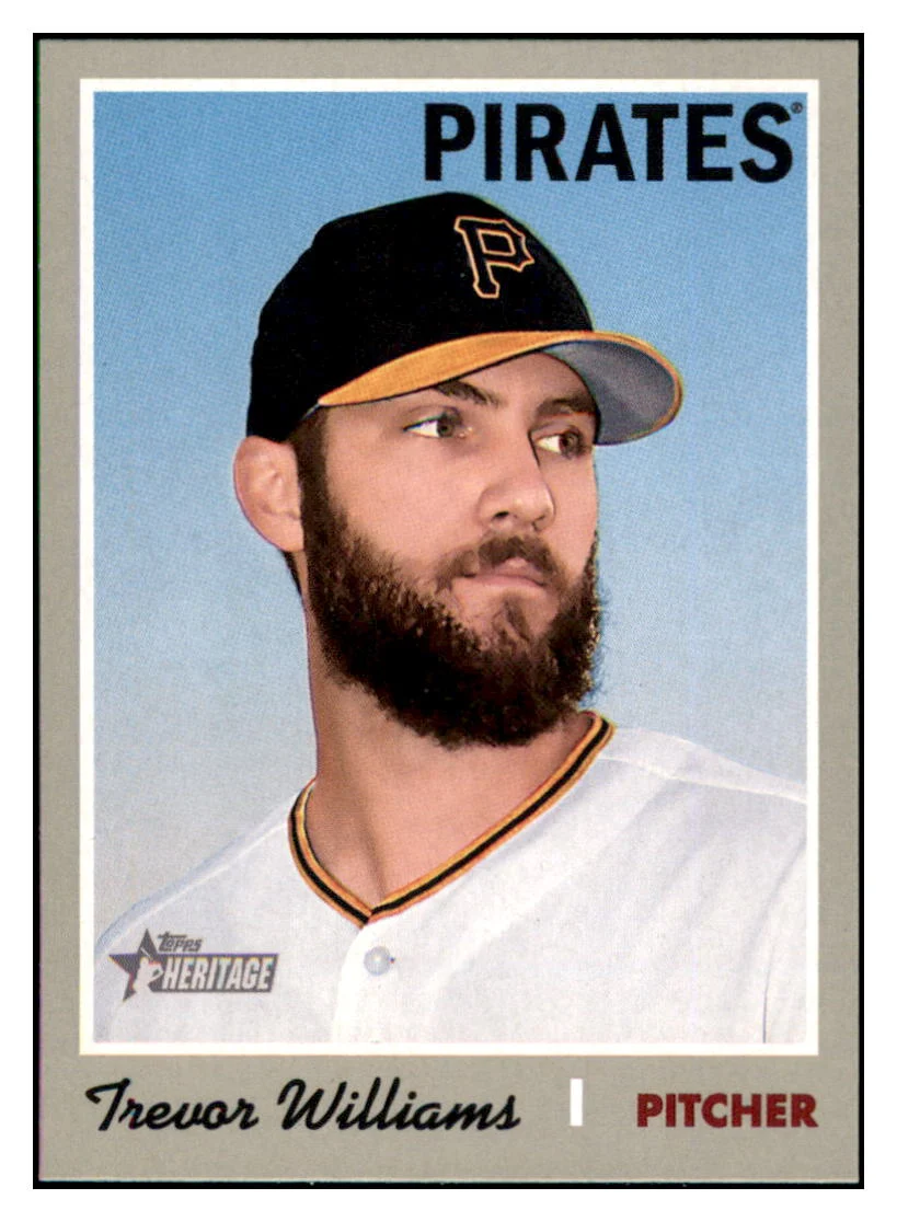 2019 Topps Heritage Trevor Williams Pittsburgh Pirates #166 Collectibles Baseball Card TMH1B