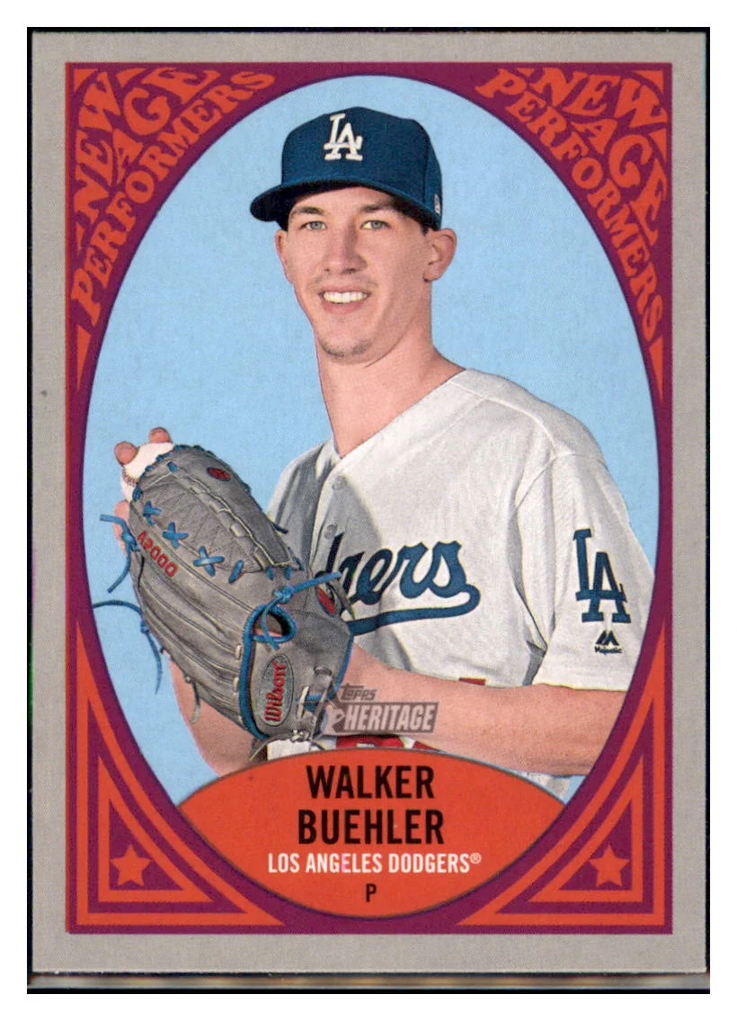 2019 Topps Heritage Walker Buehler Los Angeles Dodgers #NAP-25 Baseball Card TMH1B
