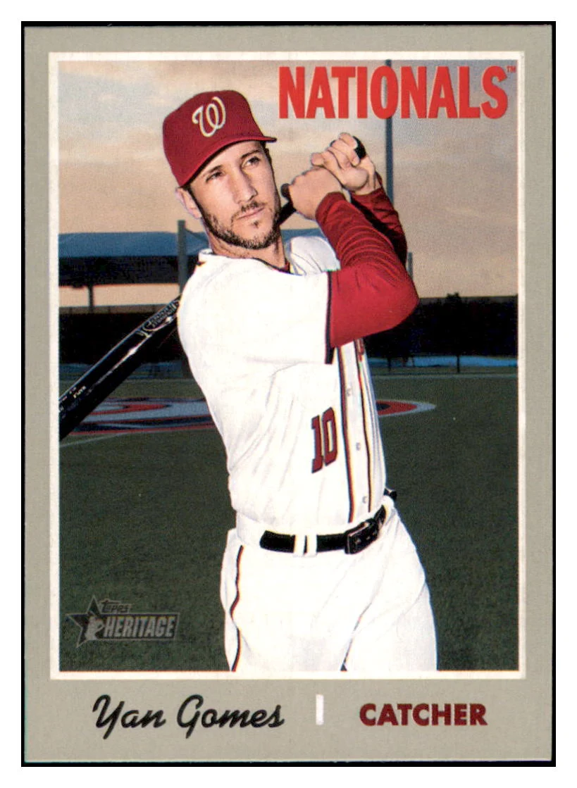 2019 Topps Heritage Yan Gomes Washington Nationals #184 Baseball Card TMH1C