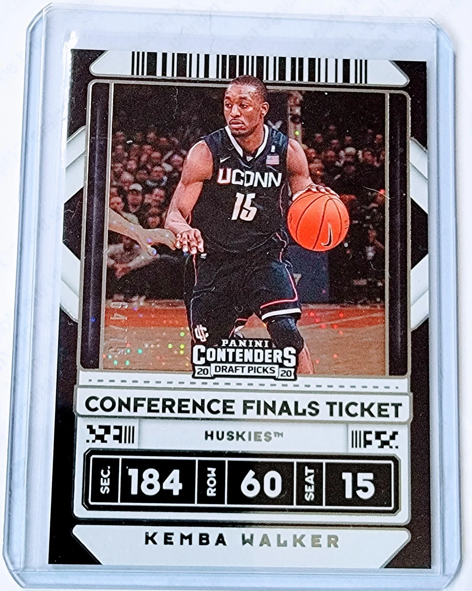 2020-21 Panini Contenders Draft Picks Kemba Walker Conference Finals Ticket #'d/75 Refractor Basketball Trading Card GRB1