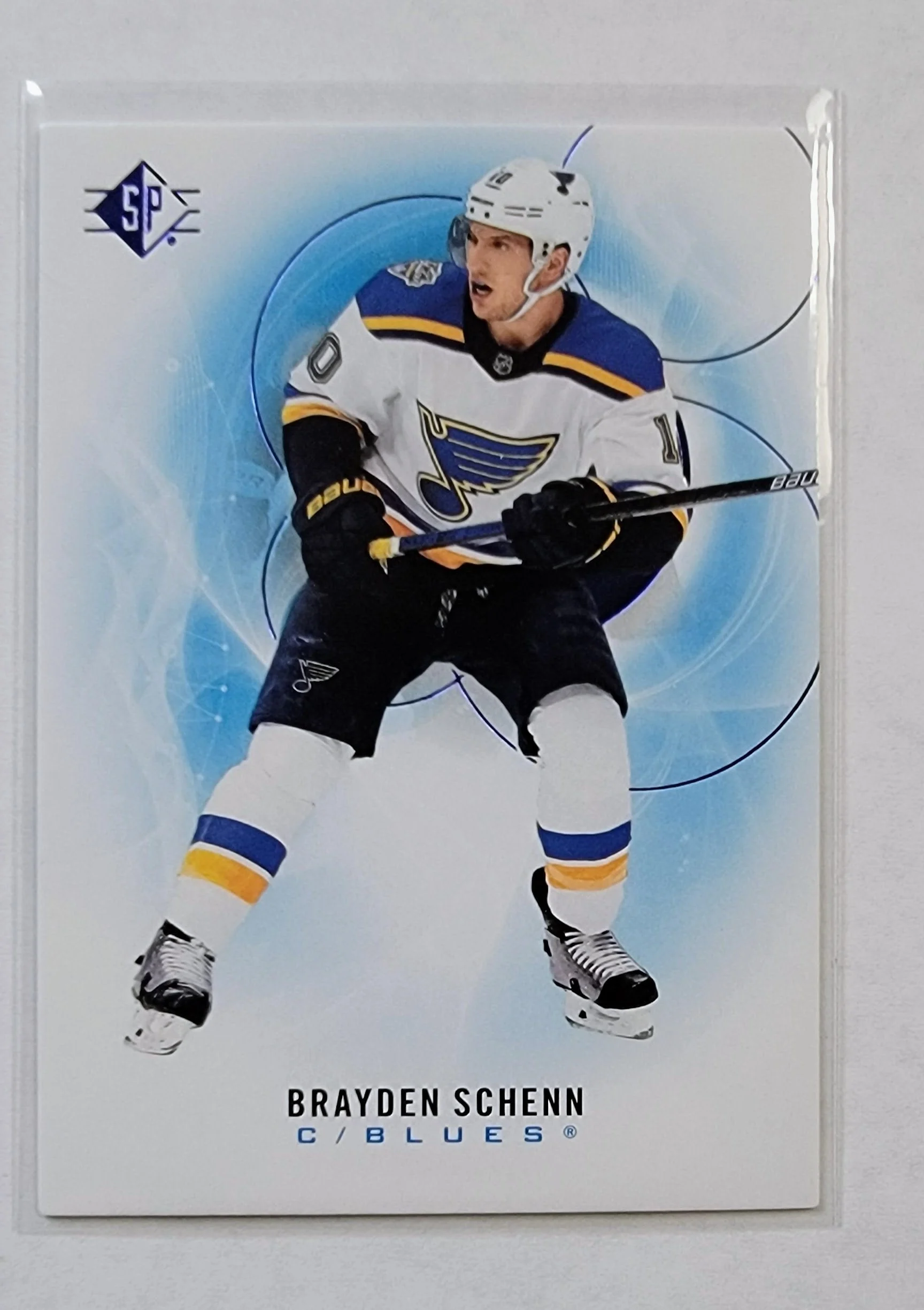 2020-21 SP Authentic Profiles Brayden Schenn St. Louis Blues Hockey Card AVM1