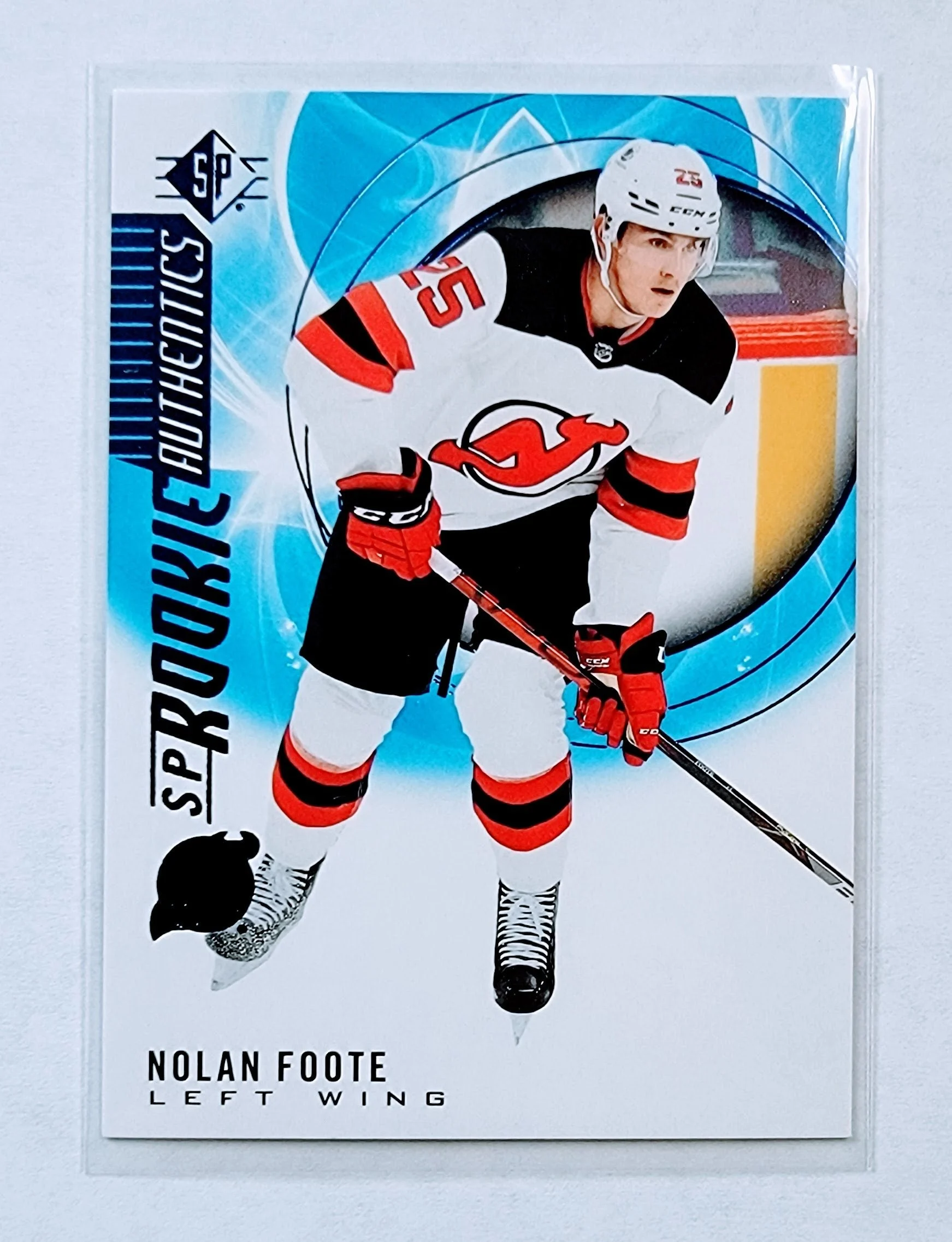2020-21 SP Authentic Profiles Nolan Foote Rookie Authentics New Jersey Devils Hockey Card AVM1