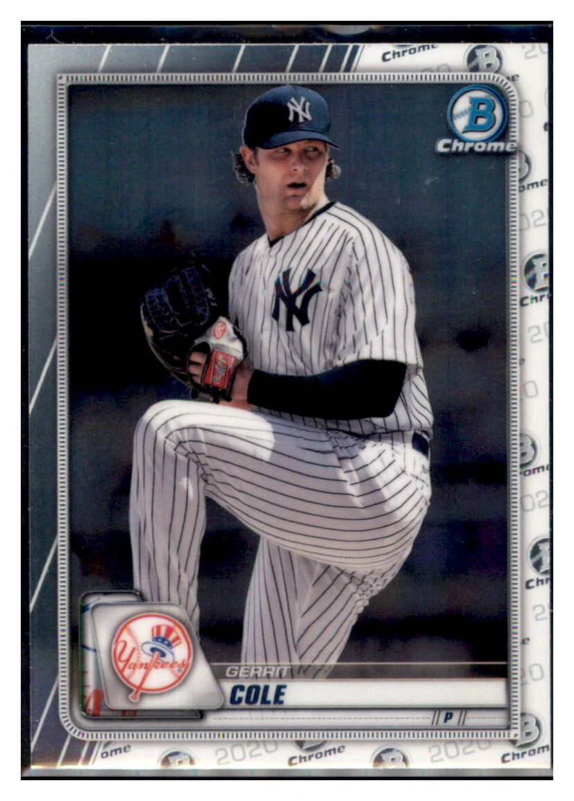 2020 Bowman Chrome Gerrit Cole New York Yankees #55 Baseball Card M32P4