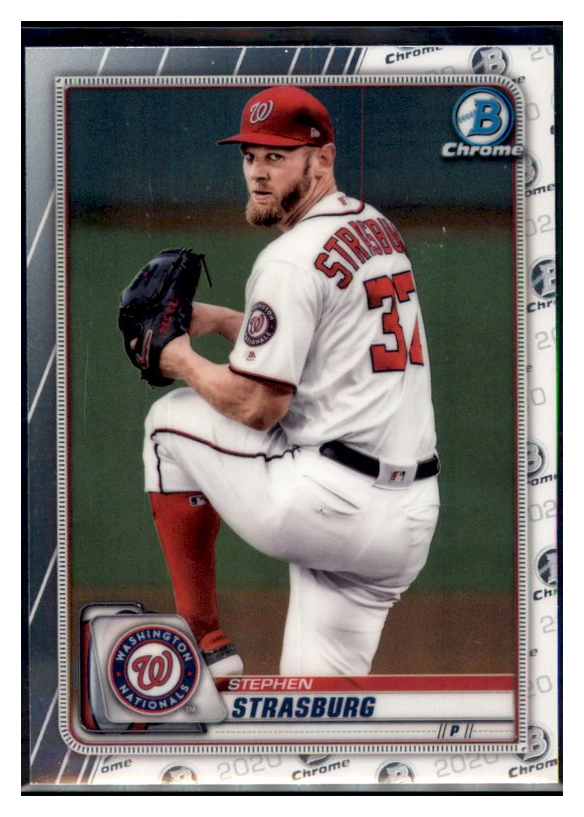 2020 Bowman Chrome Stephen Strasburg Washington Nationals #29 Baseball Card M32P4