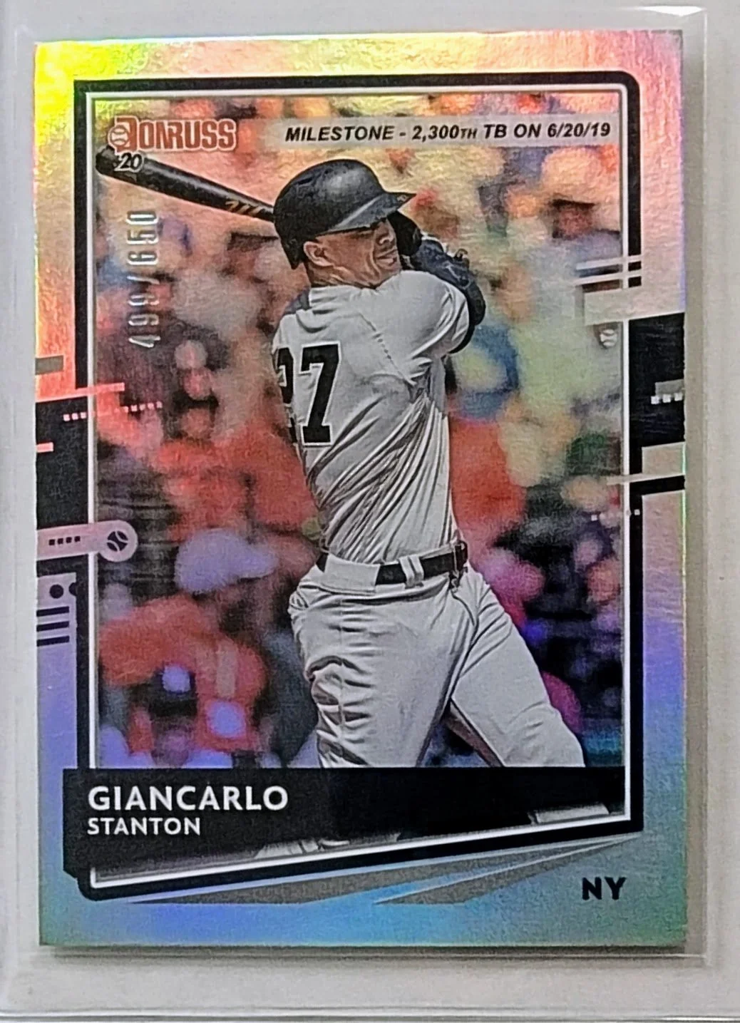 2020 Donruss Giancarlo Stanton #'d/650 Refractor Baseball Card TPTV