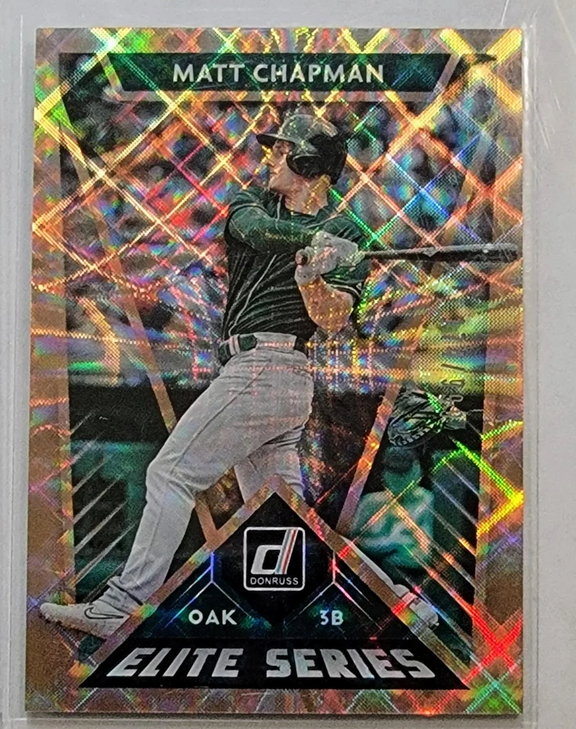 2020 Donruss Matt Chapman Elite Series Gold Baseball Card TPTV
