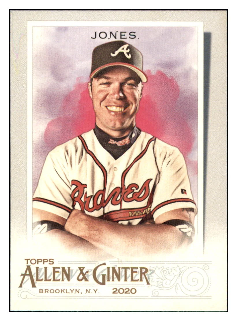 2020 Topps Allen & Ginter Chipper Jones Atlanta Braves #76 Baseball Card VSMP1IMB