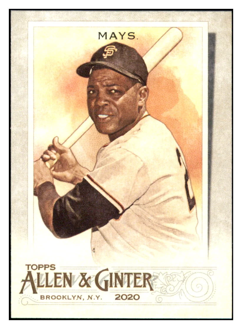 2020 Topps Allen & Ginter Chrome Willie Mays San Francisco Giants #29 Baseball Card VSMP1IMB