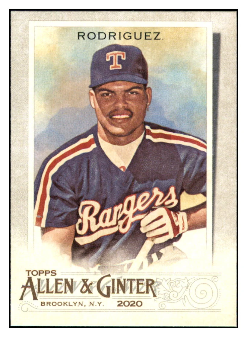 2020 Topps Allen & Ginter Ivan Rodriguez Texas Rangers #52 Baseball Card VSMP1IMB