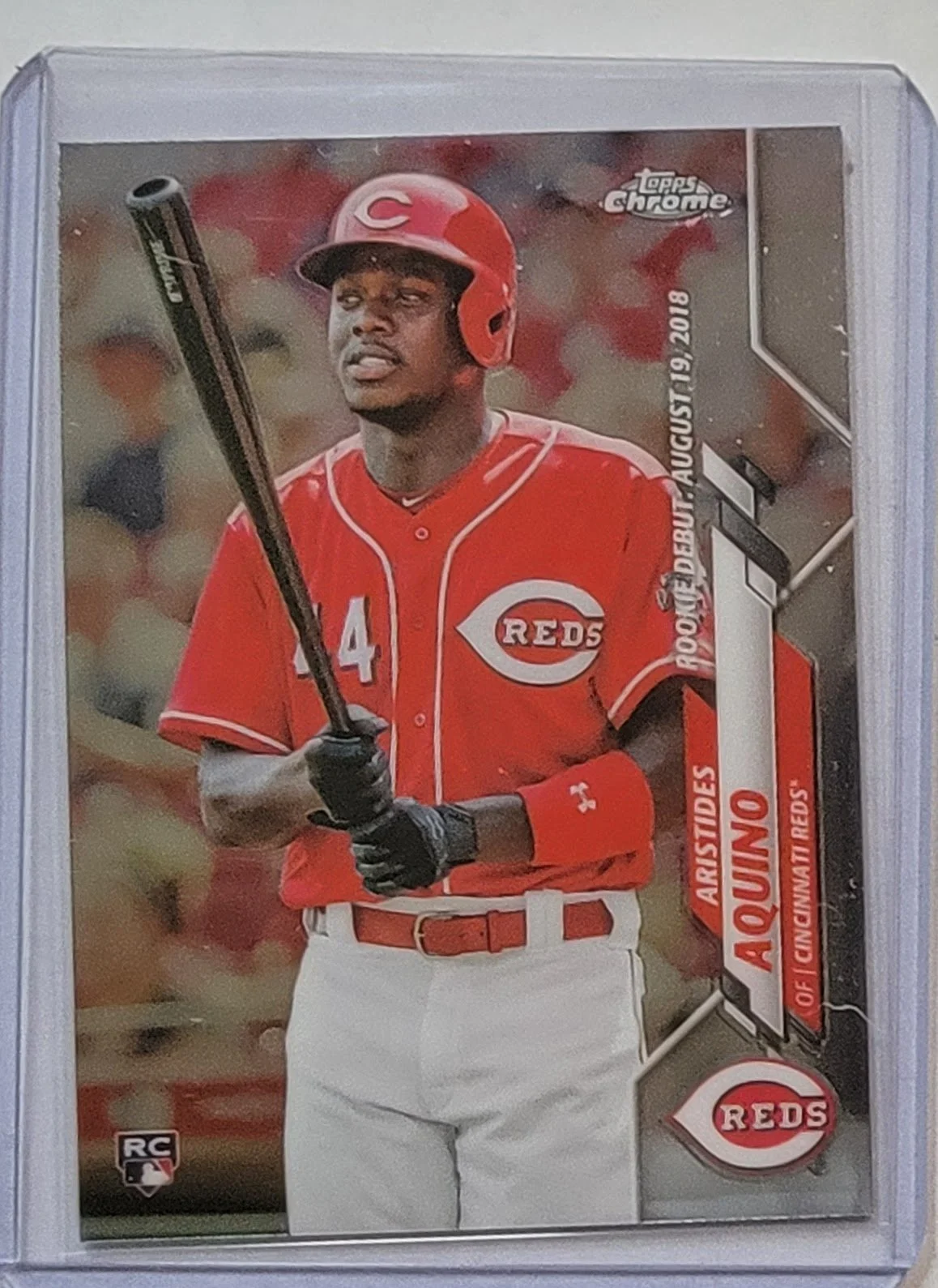 2020 Topps Chrome Aristides Aquino Rookie Baseball Card TPTV