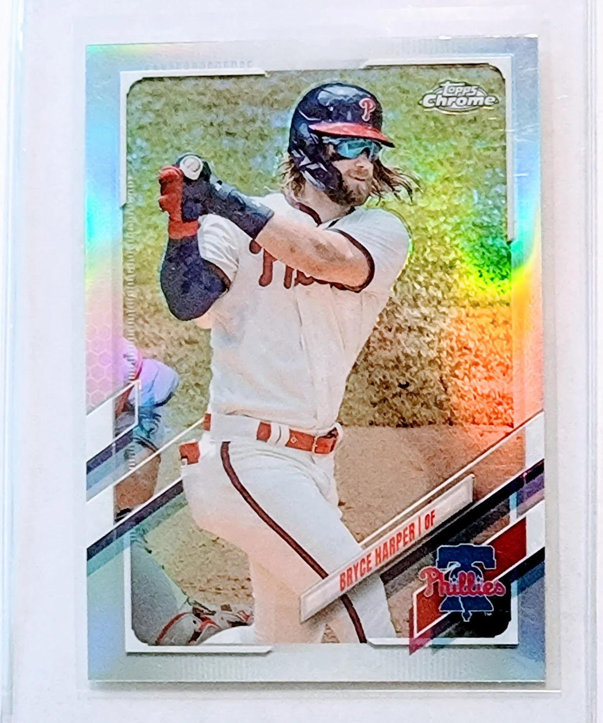 2020 Topps Chrome Bryce Harper Refractor Baseball Card TPTV