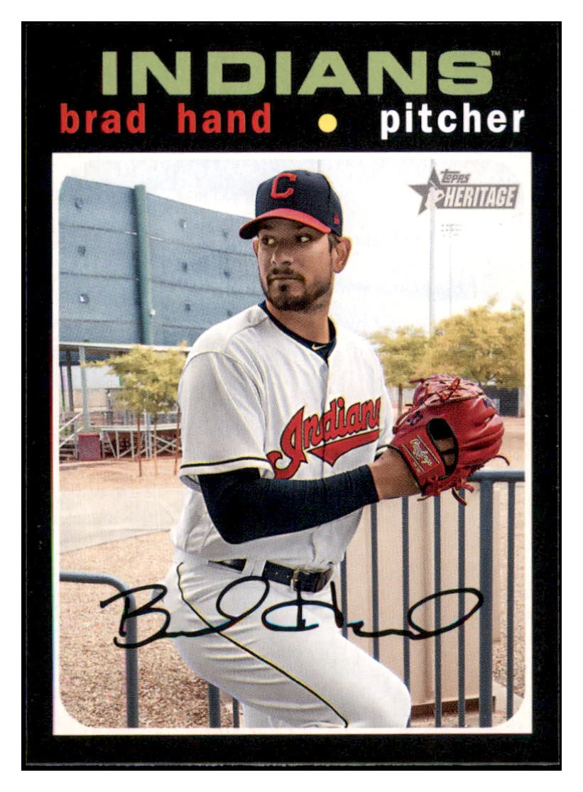 2020 Topps Heritage Brad Hand Cleveland Indians Baseball CardTMH1A