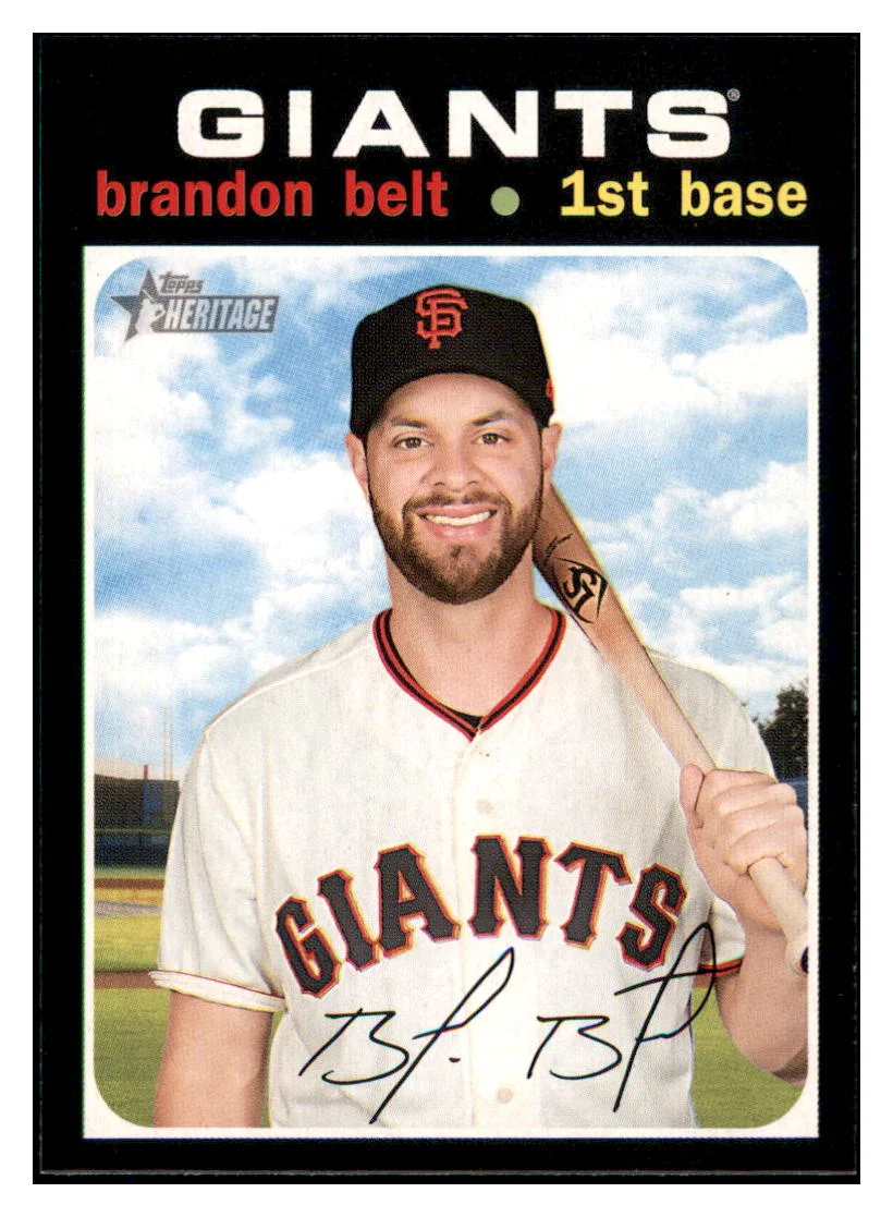 2020 Topps Heritage Brandon Belt San Francisco Giants Baseball Card TMH1A