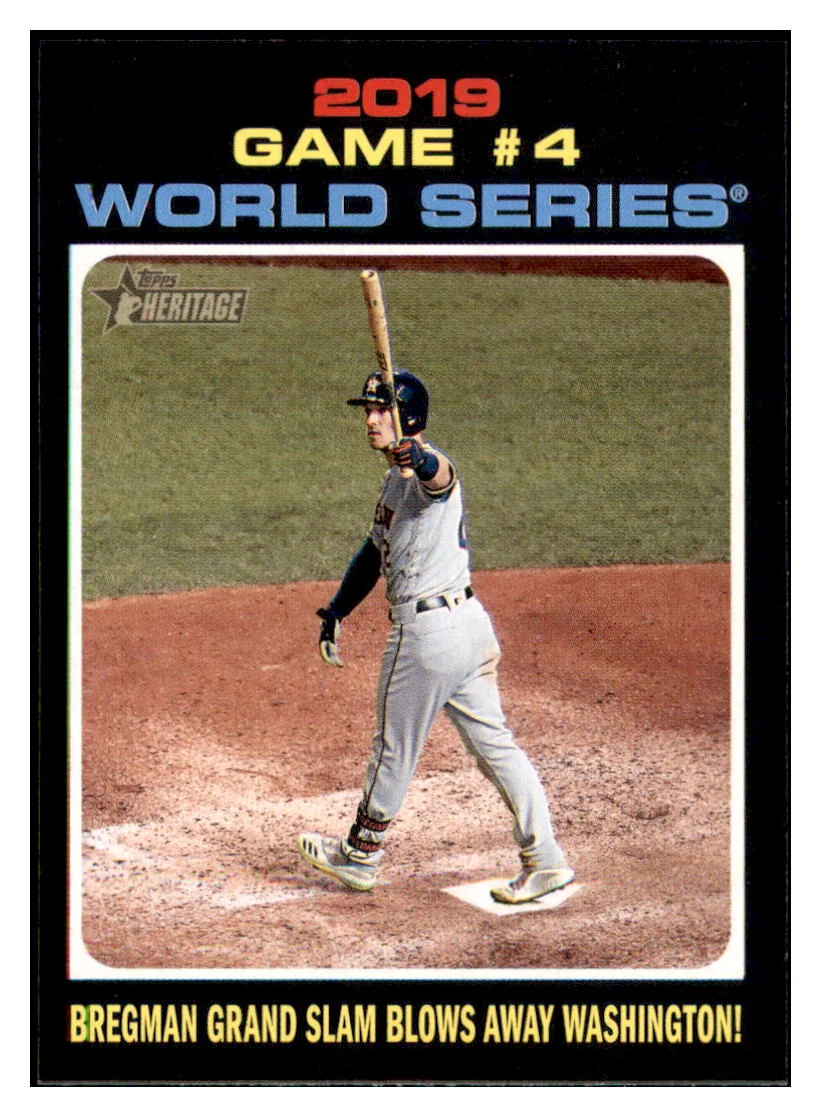 2020 Topps Heritage Bregman Grand Slam Blows Away Washington! WS Houston Astros Baseball Card TMH1A