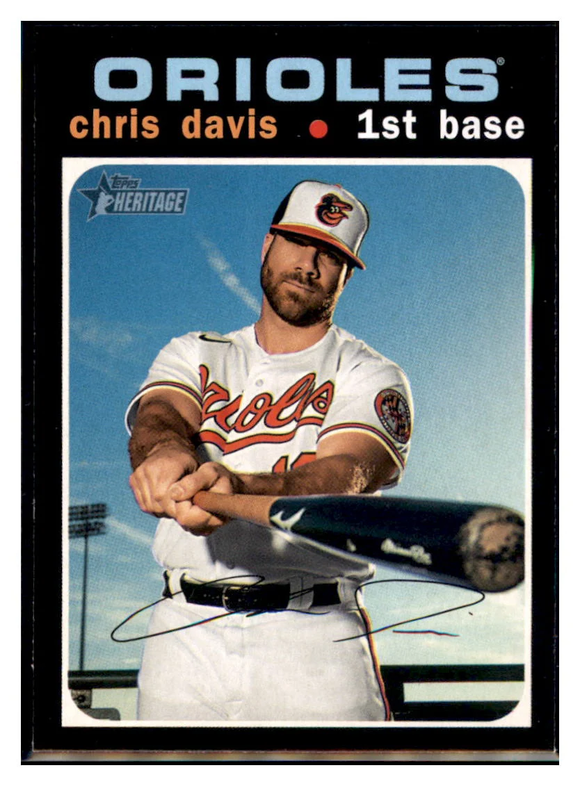 2020 Topps Heritage Chris Davis Baltimore Orioles Baseball Card NMBU1