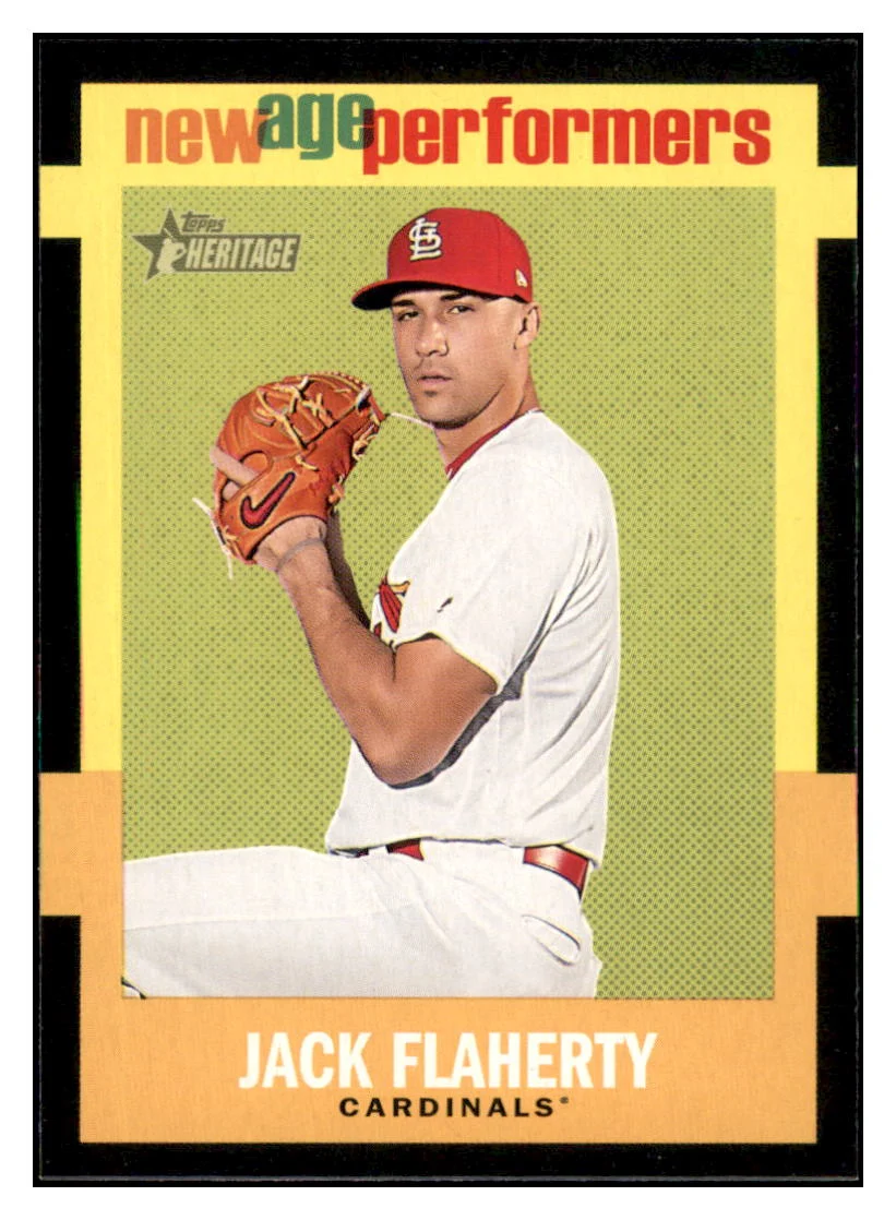 2020 Topps Heritage Jack Flaherty New Age Performers St. Louis Cardinals Baseball Card TMH1A